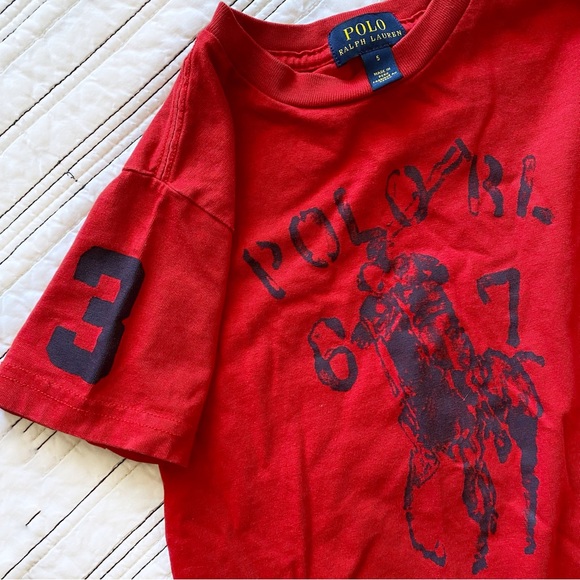 Polo by Ralph Lauren Short Sleeved Tee Bundle In Classic Red And Navy sz Boys 5 - Picture 5 of 6
